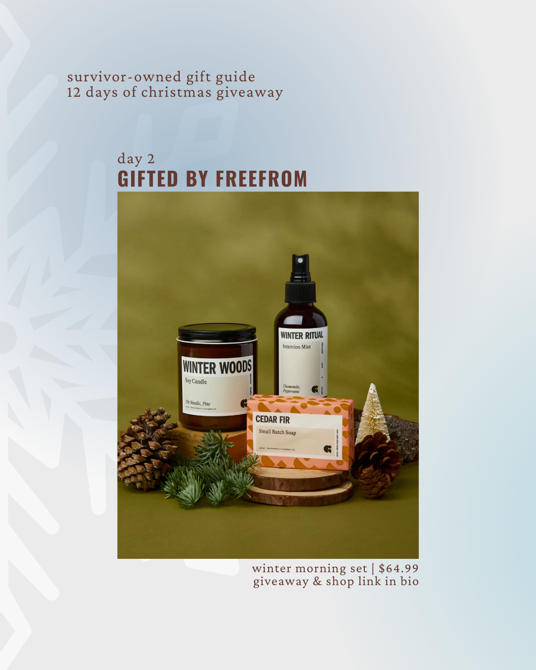 Day 2 – Gifted by FreeFrom: winter morning set
